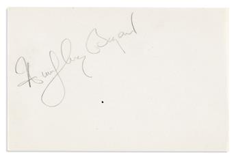 (ENTERTAINERS.) Three items, each Signed: Humphrey Bogart * Alec Guinness (2).